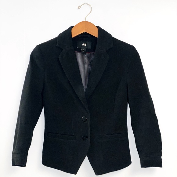 H&M Black Fitted Blazer